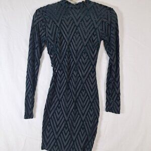 Privy Black Velvet Shear Dress size small Goth Party Club